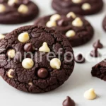 chocolate cookies with white chips
