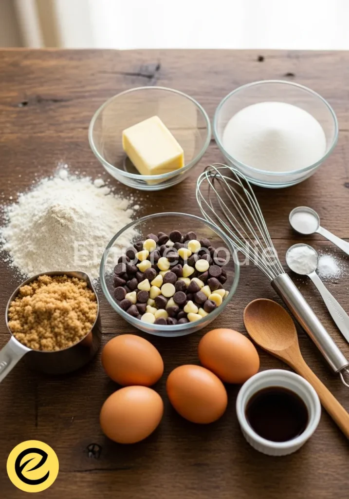 chocolate cookies with white chips