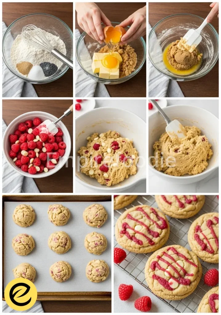 raspberry white chocolate cookies