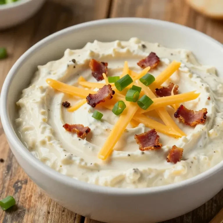 A bowl of creamy Million Dollar Crack Dip surrounded by fresh tortilla chips.