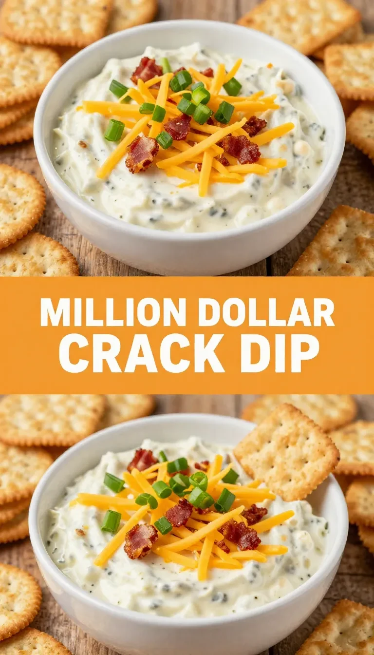 A bowl of creamy Million Dollar Crack Dip surrounded by fresh tortilla chips.
