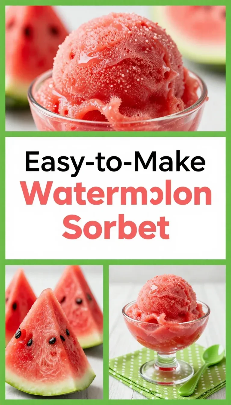 A bowl of homemade watermelon sorbet garnished with fresh mint leaves.