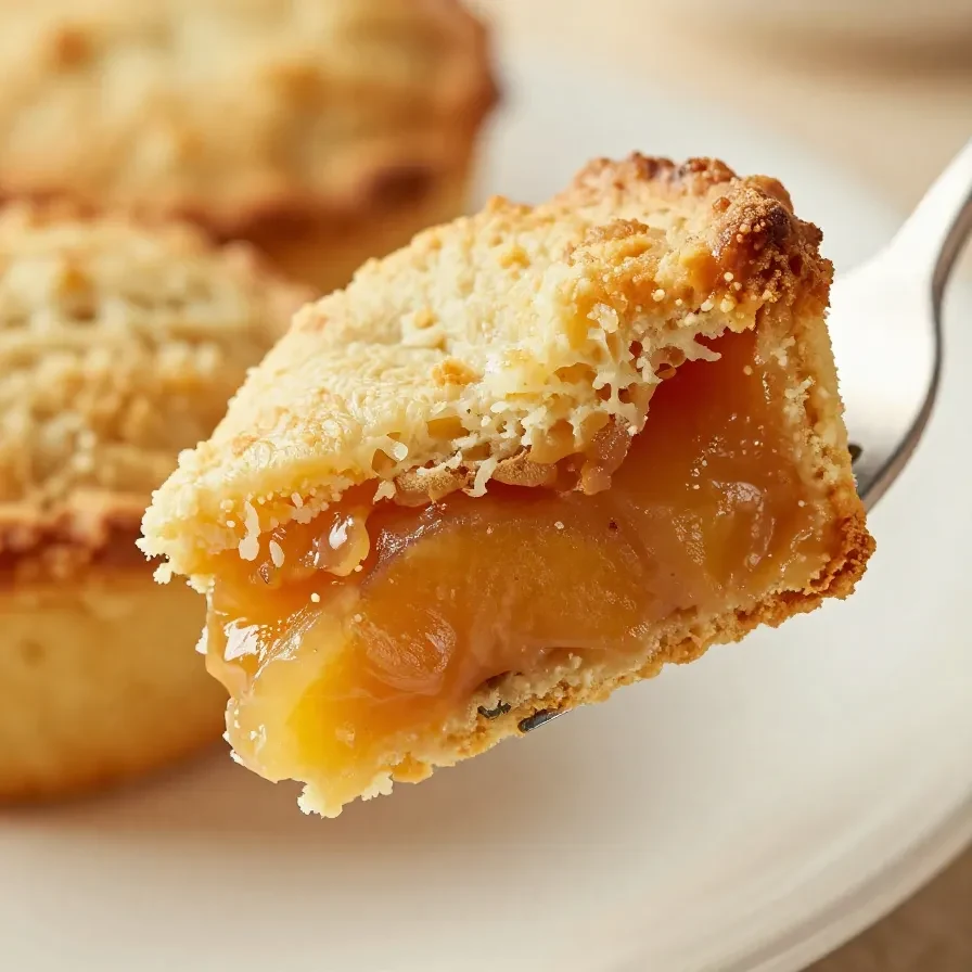 Golden fried peach pies made with canned biscuits, served on a white plate.
