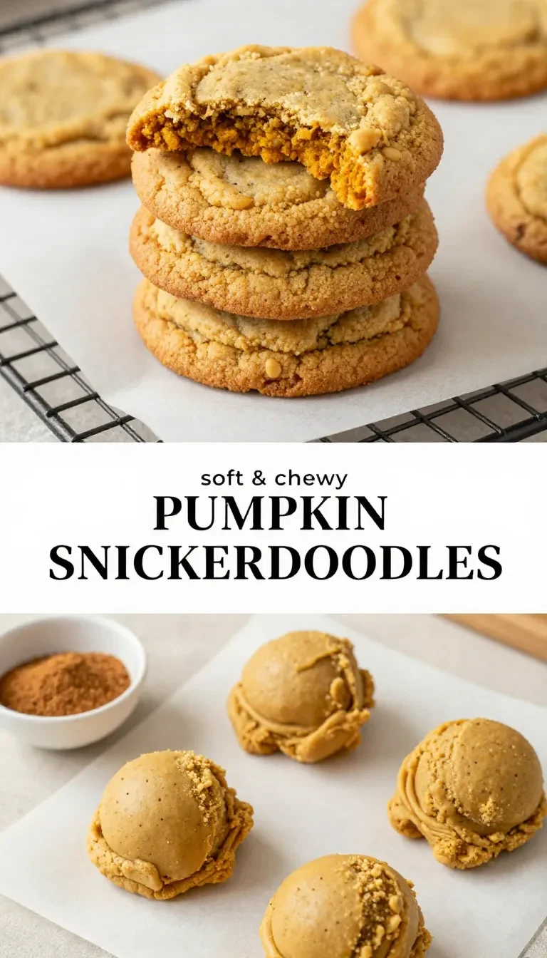A plate of freshly baked snickerdoodle pumpkin cookies sprinkled with cinnamon sugar.
