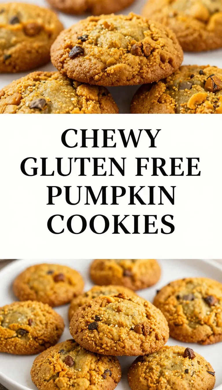 A plate of chewy gluten-free pumpkin cookies with chocolate chips, freshly baked and ready to serve.