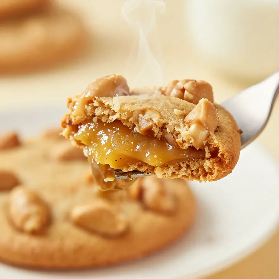 A batch of freshly baked peanut butter cookies on a cooling rack made using an air fryer.
