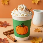 A homemade Starbucks Pumpkin Spice Latte topped with whipped cream and cinnamon.