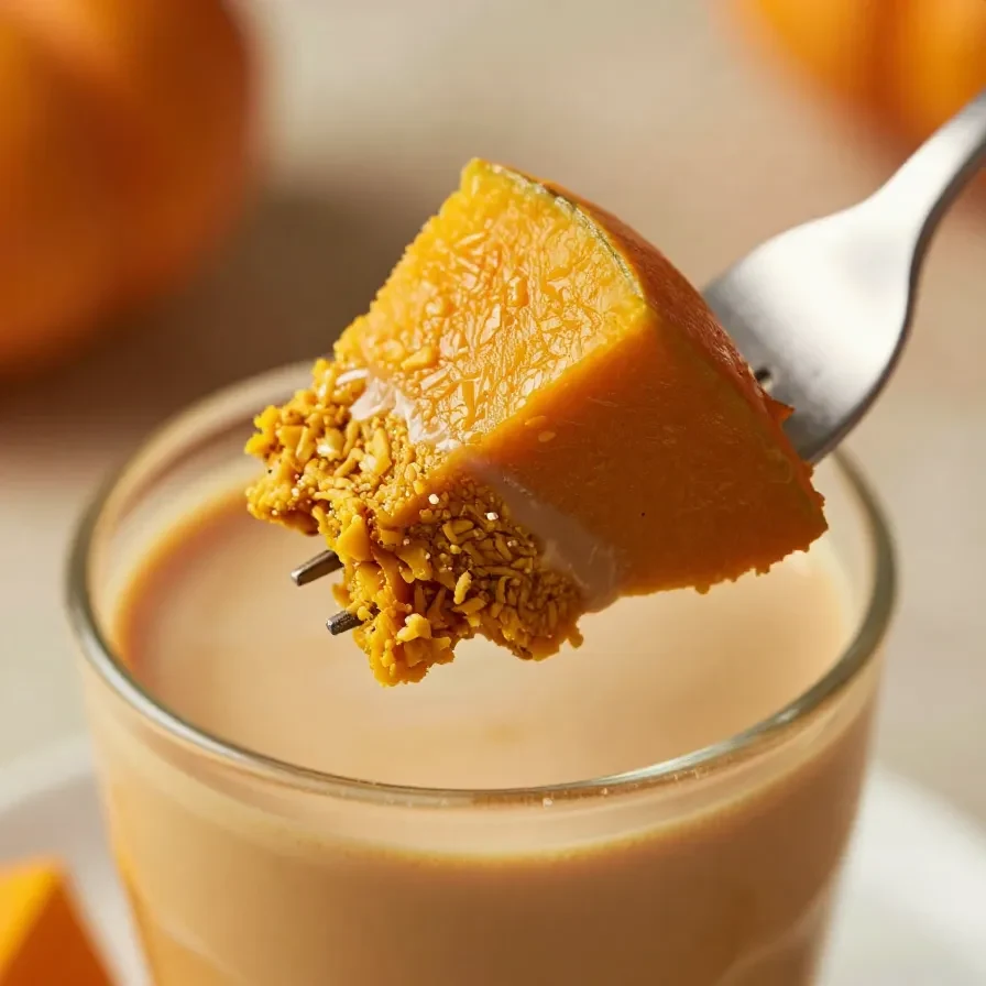 A creamy homemade pumpkin chai latte served in a ceramic mug with cinnamon sticks and pumpkin decorations.