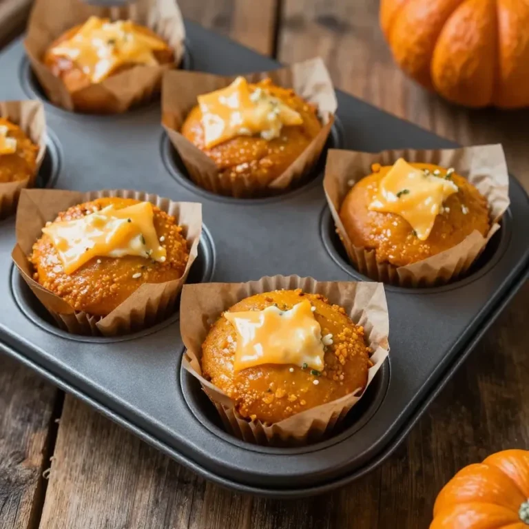 A freshly baked Starbucks Pumpkin Cream Cheese Muffin on a plate, showcasing its creamy center.