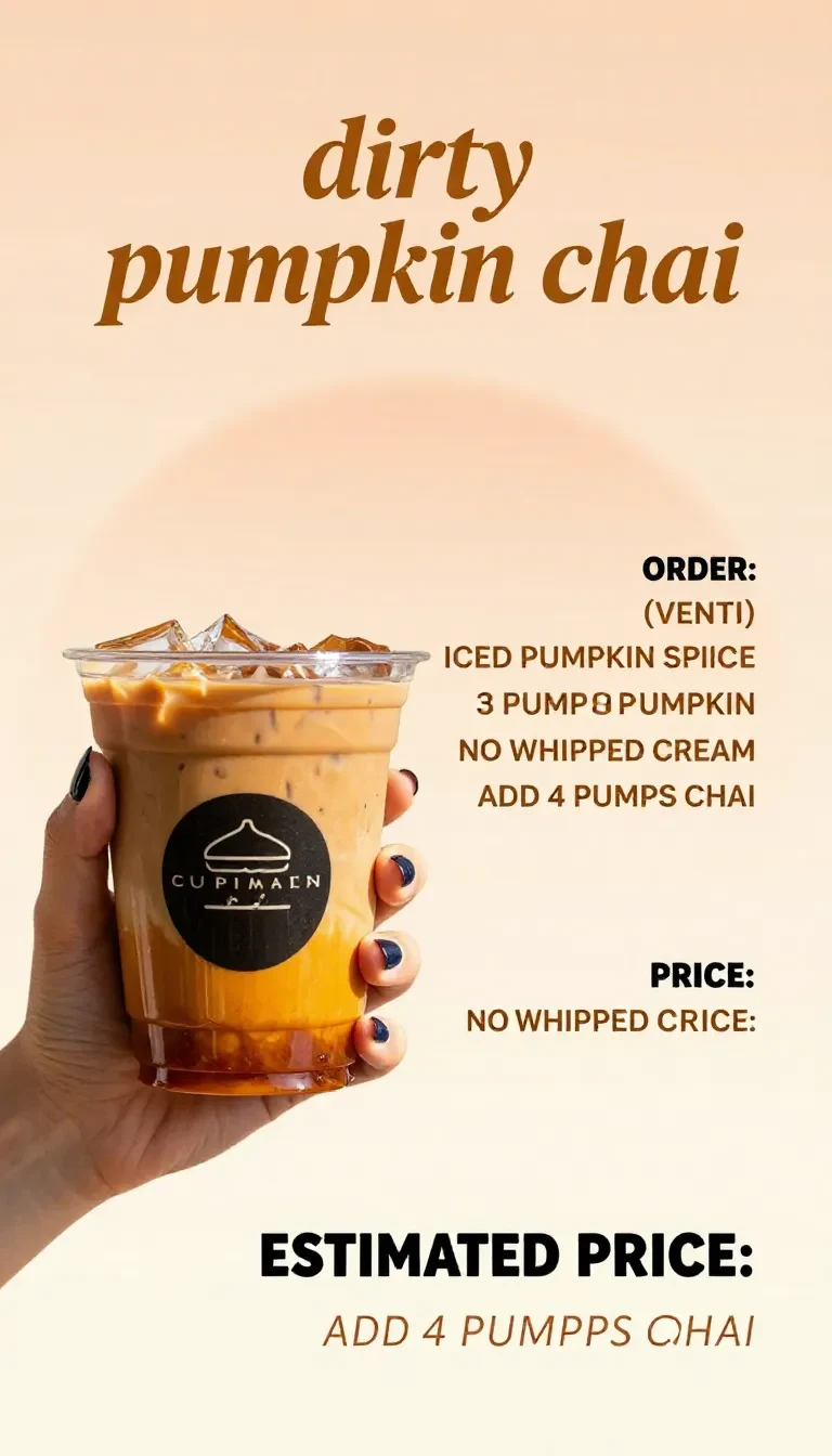 A creamy pumpkin chai latte inspired by Starbucks served in a clear glass mug with cinnamon and pumpkin spice on top.