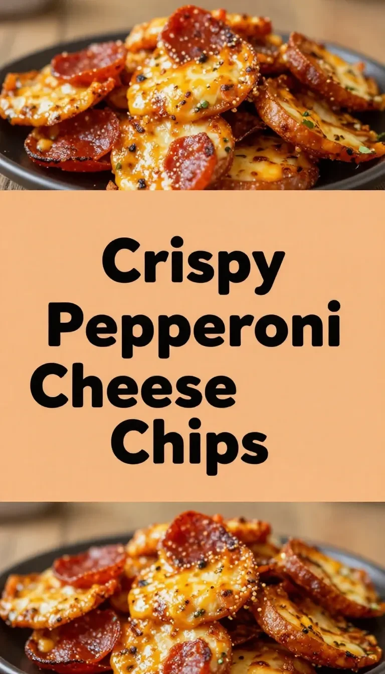 Crispy pepperoni cheese crisps arranged on a plate as an easy low carb snack