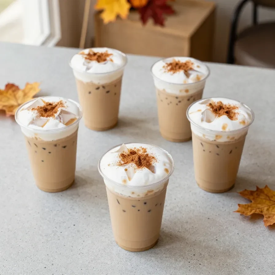 A tall glass of refreshing iced coffee with ice cubes and a straw on a bright table
