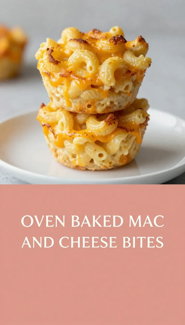 Golden oven baked mac and cheese bites served on a plate for a football Sunday snack