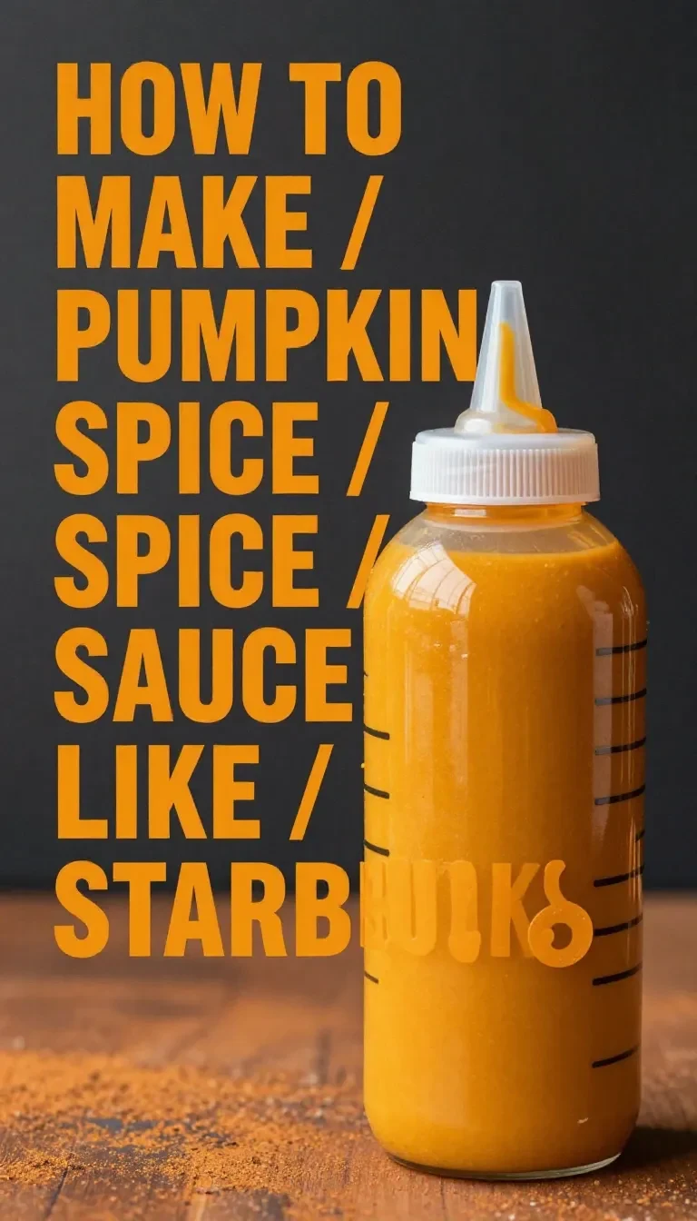 A bowl of homemade pumpkin spice sauce with a spoon beside cinnamon sticks and pumpkins
