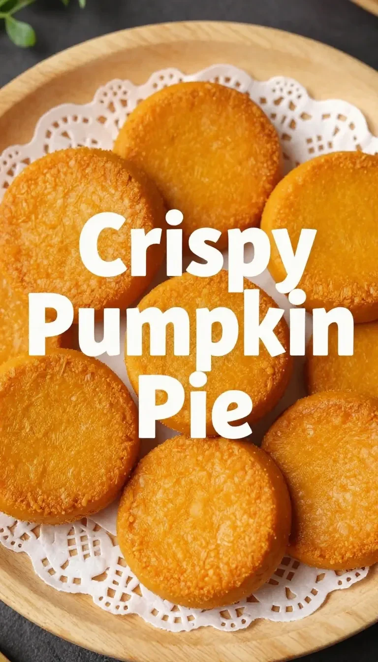 A slice of crispy pumpkin pie with a golden, flaky crust on a white plate