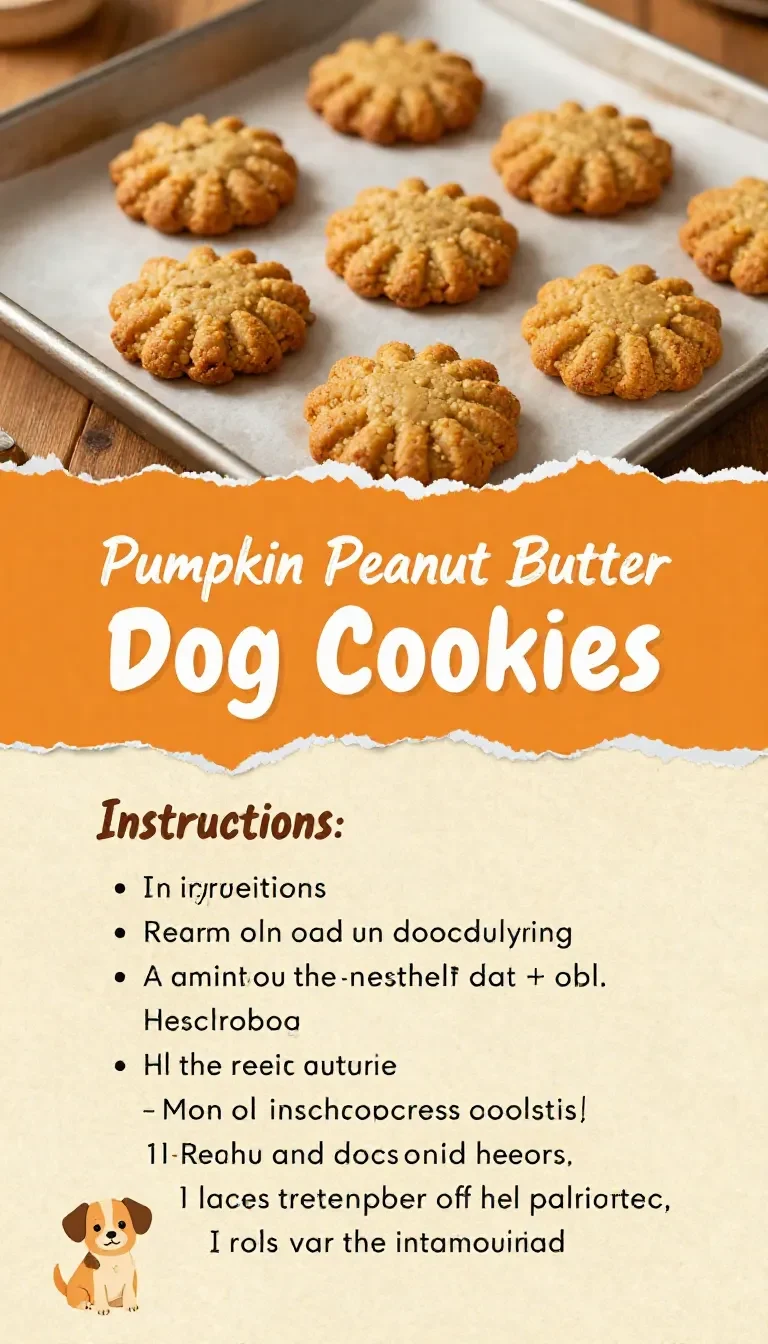 Homemade pumpkin treats for dogs with oats arranged on a baking tray