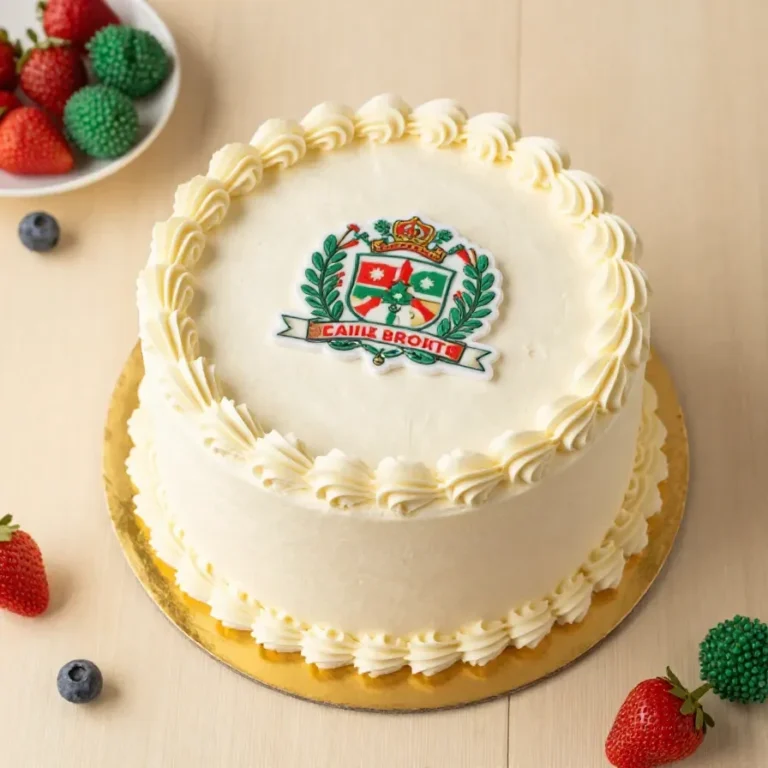 Liverpool FC Victoria sponge cake decorated with red and white icing and a football club theme