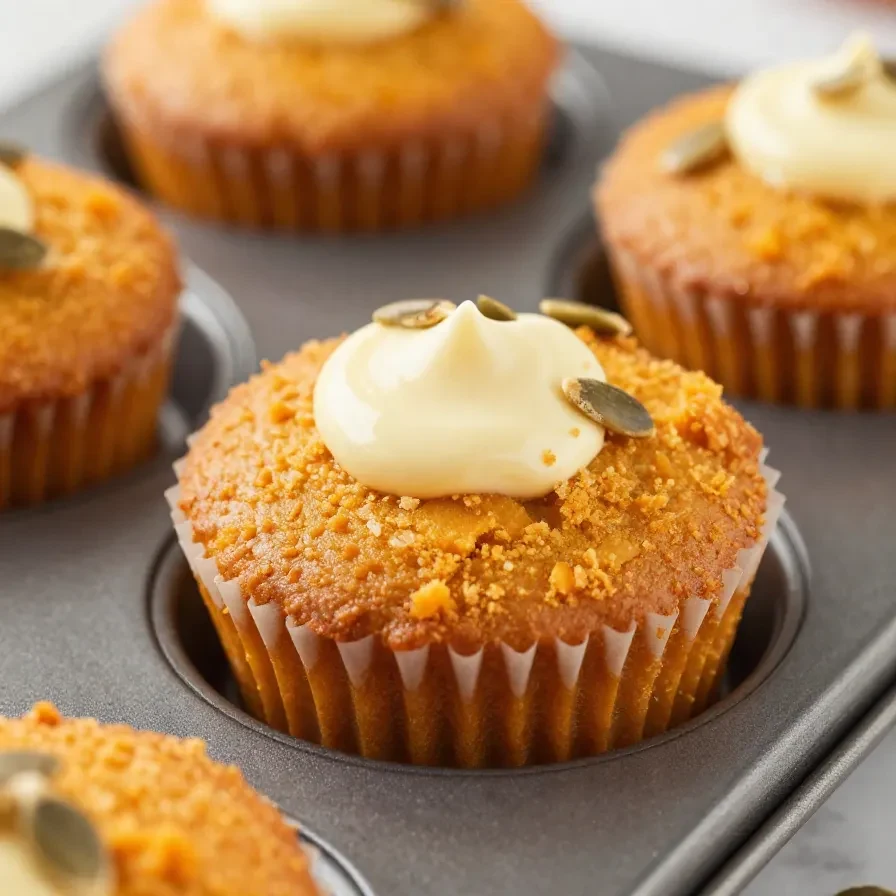 Homemade Starbucks-style pumpkin muffins topped with crumbly streusel on a white plate